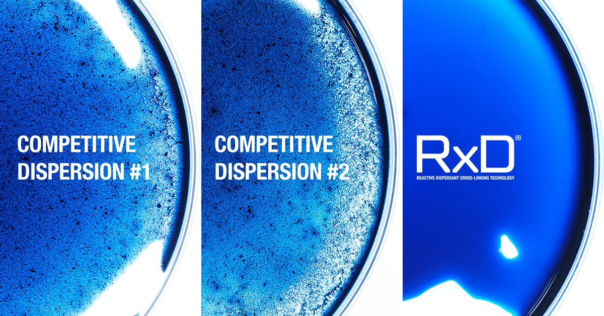 FujifilmInk's tweet photo. Here's how Fujifilm's RxD aqueous #pigmentdispersions perform against competitive products, with the addition of a commonly used solvent. Notice the #pigment aggregation in the other #dispersions, while #RxD remains stable. Contact us for a trial. https://t.co/7pBHoWRPA8 #inkjet https://t.co/exchjVjlM6