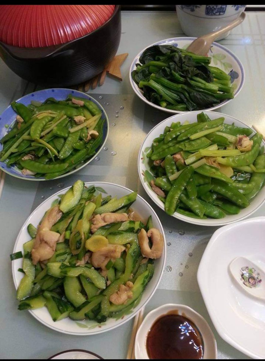 TsubomiZakura's tweet photo. ~Green Banquet~ #mystameals
1. Choy Sum
2. Snow pea with chicken
3. Cucumber with chicken
4. Chicken with snow pea https://t.co/EO92brj12x