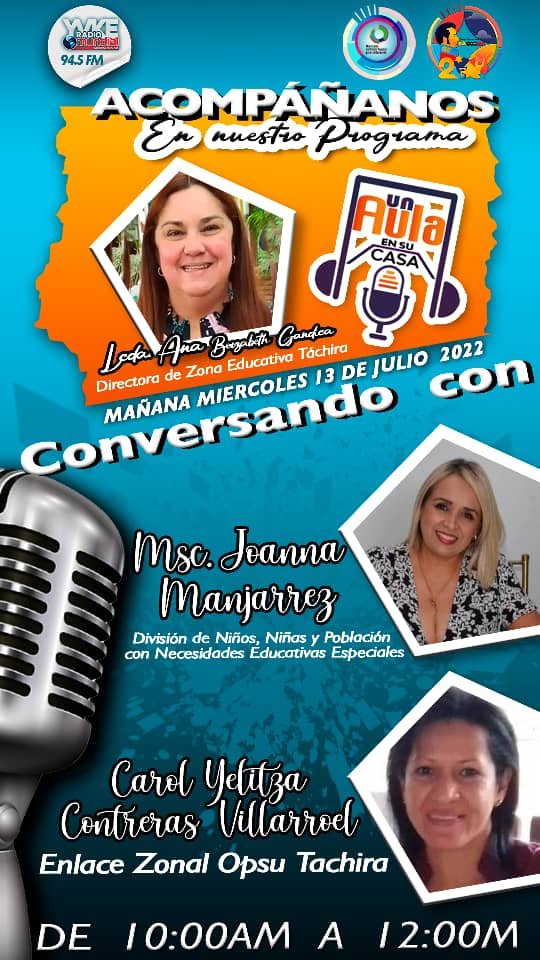SINTONIZA HOY Y TODOS LOS MIÉRCOLES UN AULA EN SU CASA <a href="/Berzabethg1/">Berzabethgandicaoficial</a> <a href="/educacion_junin/">Gabinete Municipal de Educación Junín - Táchira</a>. @MPPEDUCACION <a href="/NicolasMaduro/">Nicolás Maduro</a> <a href="/_LaAvanzadora/">Yelitze Santaella</a> <a href="/Crazet2011/">Crazet2011</a>