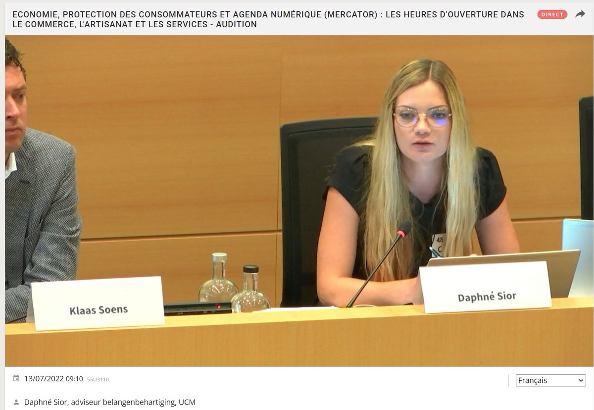 <a href="/LaChambreBE/">QuidàlaChambre</a> <a href="/UNIZOvzw/">UNIZO</a> <a href="/DaphneSior/">Daphné Sior</a> <a href="/KlaasSoens/">Klaas Soens</a> <a href="/comeos_fr/">Comeos FR</a> <a href="/SNI_be/">SNI</a> <a href="/bpalmaers/">Bart Palmaers</a> <a href="/vvsg/">VVSG</a> Notre experte <a href="/DaphneSior/">Daphné Sior</a> insiste :
Pour nos commerçants, c'est NON à des heures d'ouverture plus larges. 
1. Pas rentable. Pouvoir d'achat pas extensible.
2. Equilibre vie privée / vie professionnelle des #indépendants
3. Coûts salariaux !
Attention aux acteurs les plus petits !