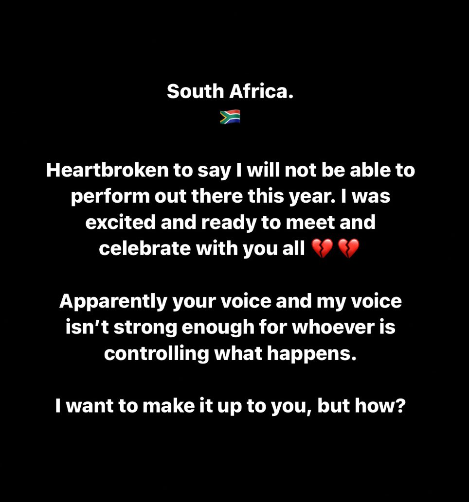PHORAONE's tweet photo. South Africa 🇿🇦 

I feel like I’ve let you down… https://t.co/vXdEvyKbH9