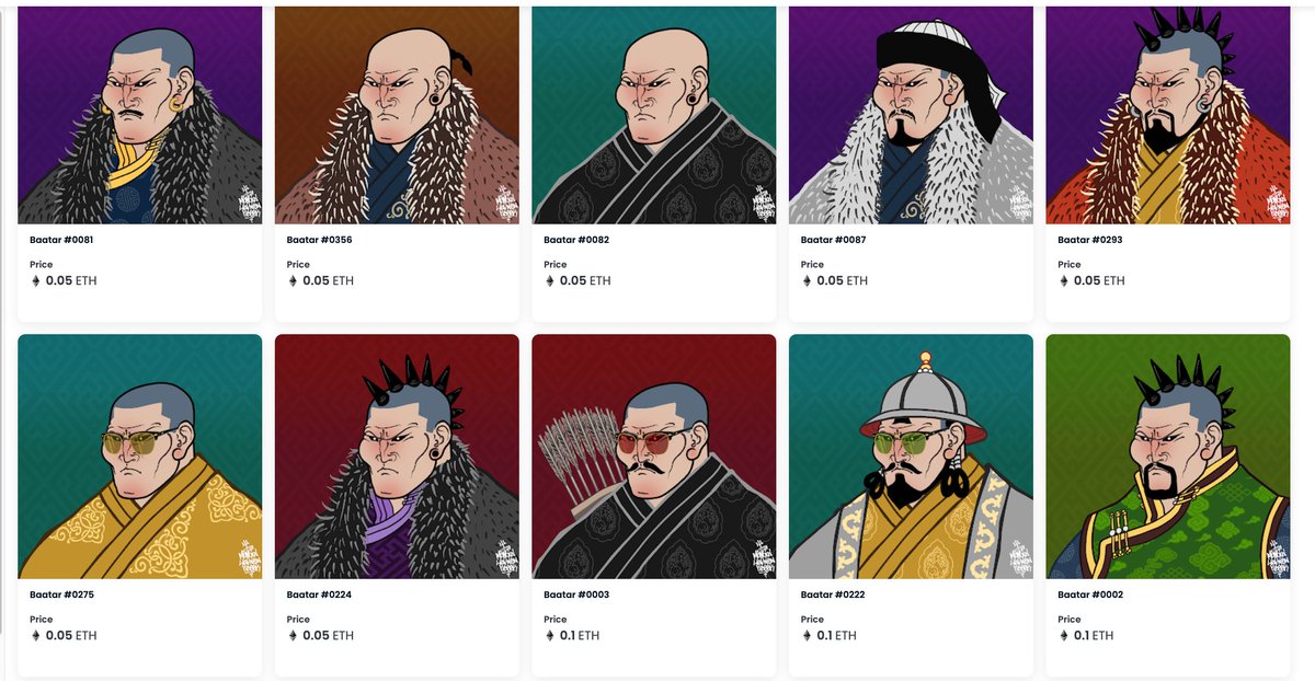 mongols_nft's tweet photo. Which one do you want to own for such a cool Baatarverse?
Come and get it!🤩🤩🤩
https://t.co/tkXQr22E8v

#NFTGiveaway #nftart #NFTCommmunity #OpenSeaNFT https://t.co/2CHeuVn3DH