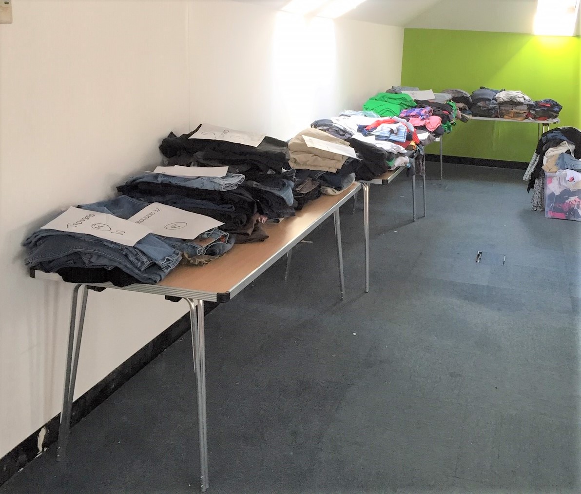 GopakLtd's tweet photo. A request for help from a charity struck a chord with us. We were pleased to be able to come to the aid of @ruksak45218 with the supply of folding tables. Donated clothes for those in need, are no longer dumped on the floor. Keep up the great work @ruksak45218 team. https://t.co/UeomAu1Cm1