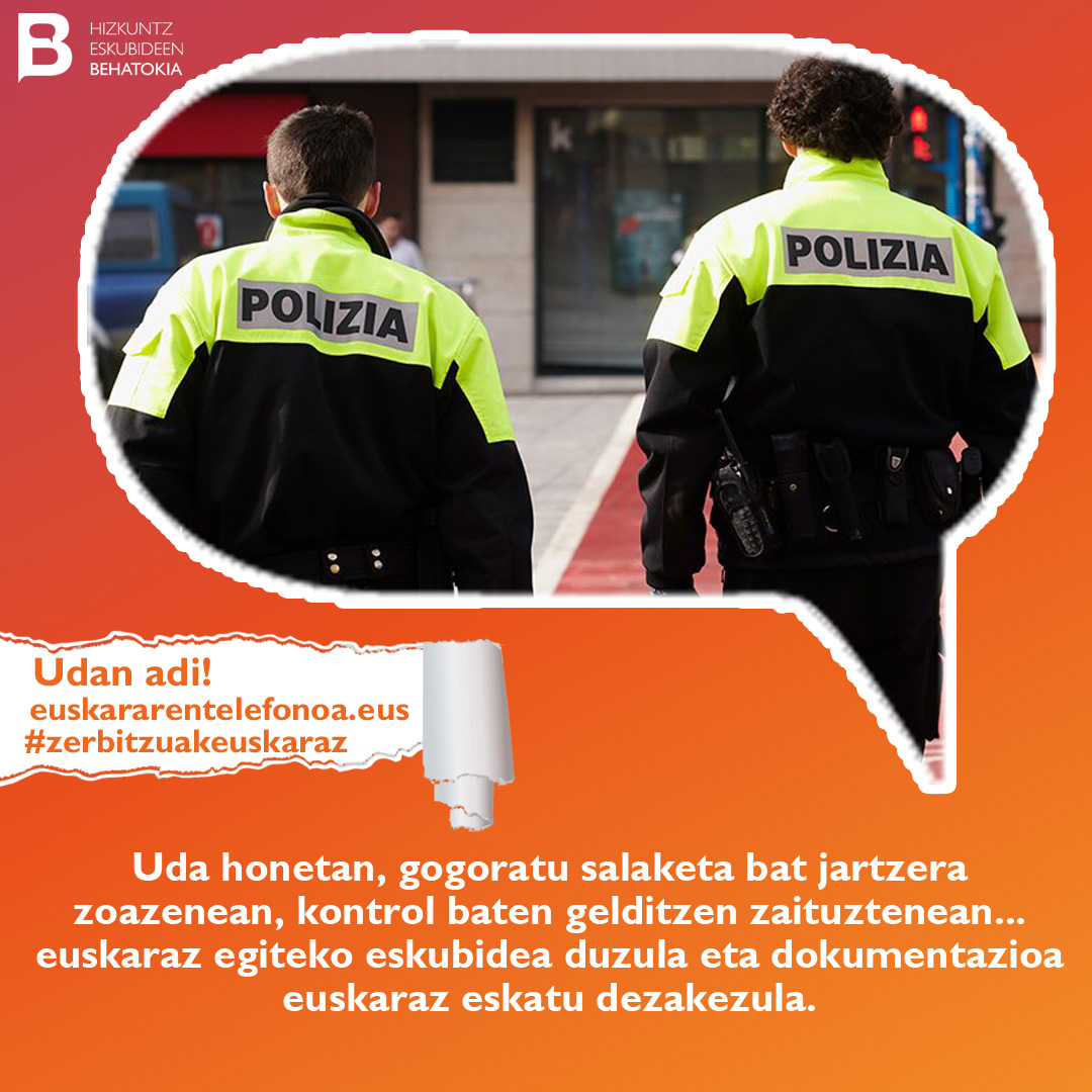 behatokia's tweet photo. π’ #UdanAdi
Aisialdian, jaietan... euskaraz bizitzeko eskubidea dugu.
Uda honetan horrelakoak ikusten badituzue, erabili
π Euskararen Telefonora: https://t.co/qtnsSODQ4r
π Emailez: telefonoa@behatokia.eus
π Sare sozialetatik: #UdanAdi #HizkuntzEskubideakEzDaudeOporretan https://t.co/CdIPAX27J9