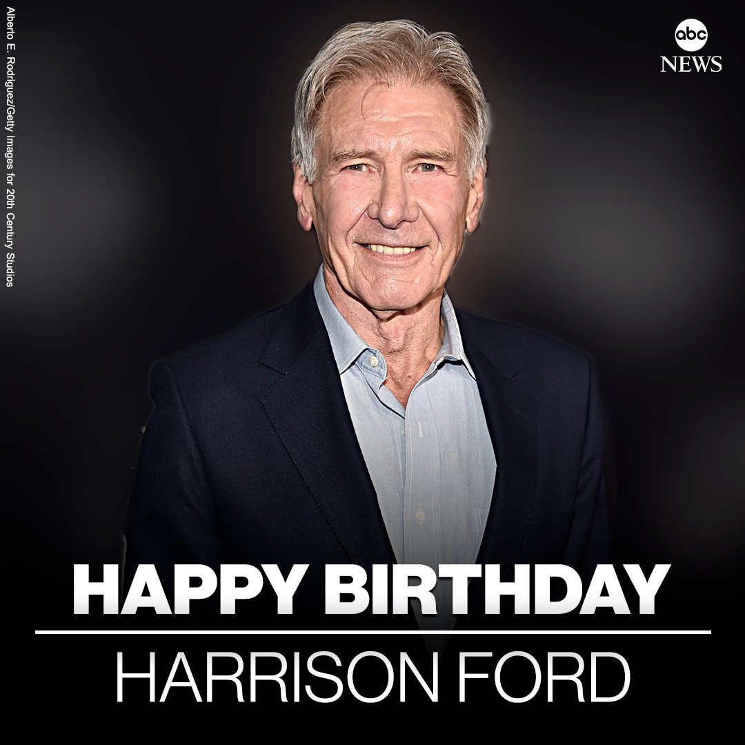 HAPPY BIRTHDAY: Actor Harrison Ford is 80 today.  