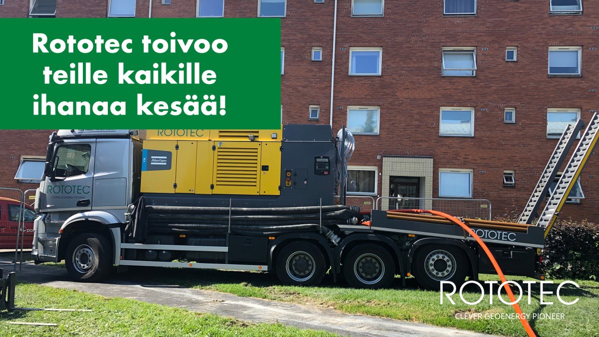 Kesä on vihdoinkin kunnolla täällä! ☀ Me kaikki Rototecilla toivomme teille ihanaa kesää uimisen, auringon ja laiskojen päivien merkeissä. Meillä kesä on kiireistä aikaa ja työskentelemme kovasti, jotta saamme tarjottua teille ilmastoystävällistä ja kustannustehokasta energiaa.