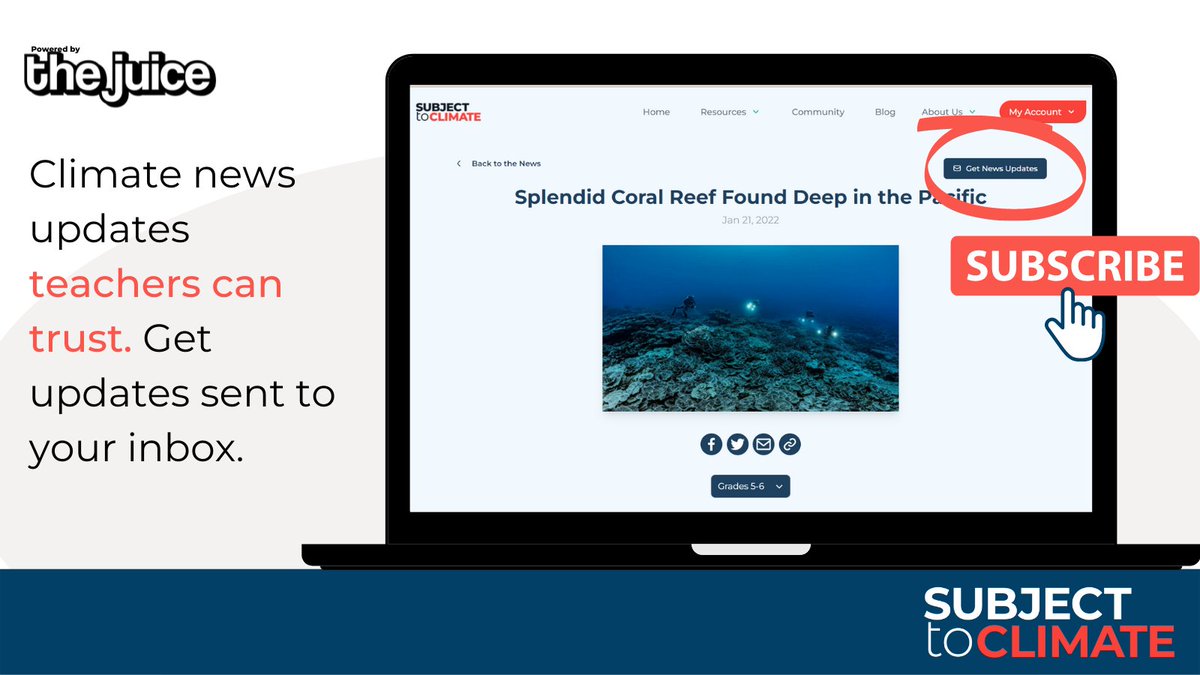 subjecttoclimat's tweet image. Check out our latest feature, powered by @Juice_Learning Click here to see the student-friendly news articles: bit.ly/3I5kMXT

#StCjuicenews #readinglevel #readingdifficulty #unbiasednews #newjerseyteachers #climatenews #vocabularywords #wordsoftheday #ELA #assessment