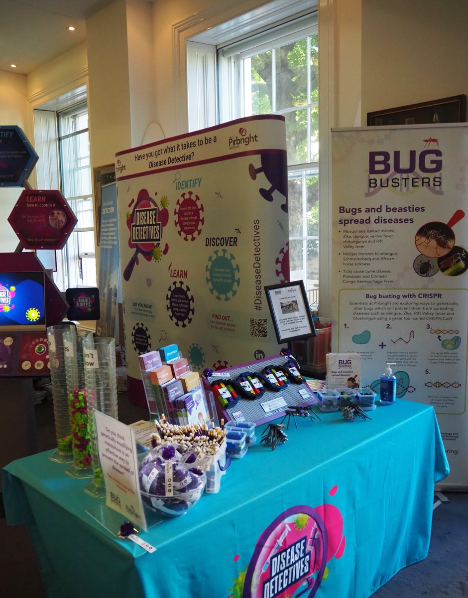 Our orbivirus scientists @Kerry_Newbrook,  @SarahWoodyear & @e_loundras volunteered at the @royalsociety summer science exhibition last week, talking about emerging viral diseases and their research in virus detection, prevention and control. #diseasedetectives #bugbusters