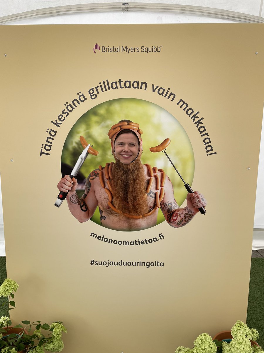 Muista suojautua auringolta. Tänään Porissa UV-indeksi 5 vaikka taivas pilvinen. #melanooma #syöpä #suomiareena2022