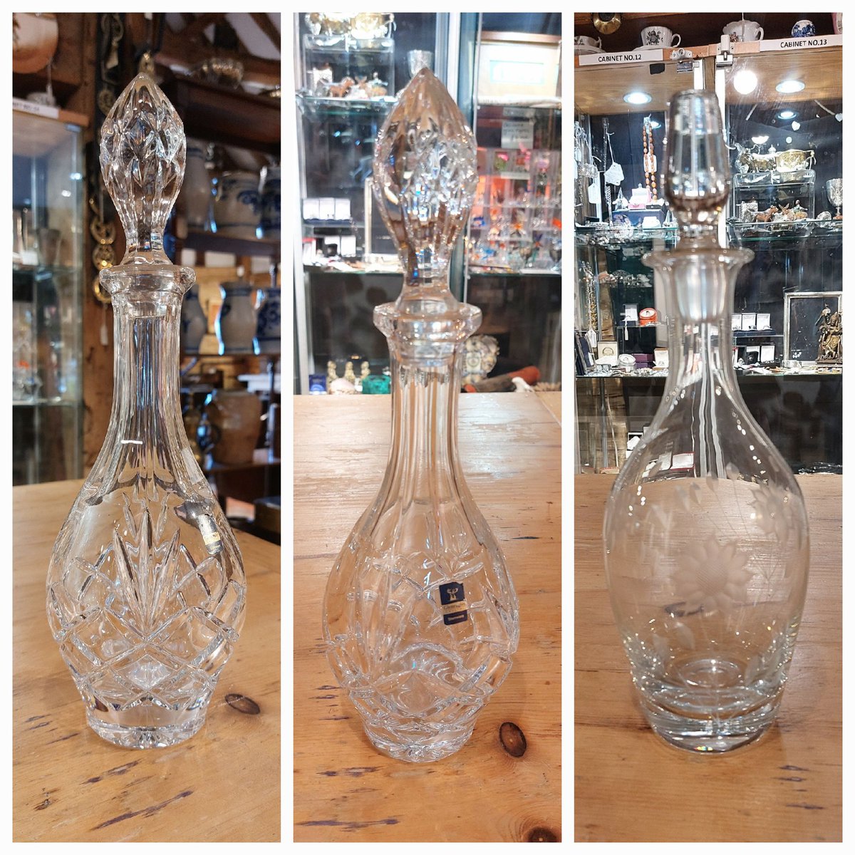 eversleybarn's tweet photo. #winedecanters #crystalcutdecanters #leadcrystaldecanters #caithnesspaperweight #medinaglass #studioglass #beedish #enamelbee #eversleybarnantiques https://t.co/Poi0FIq7qH