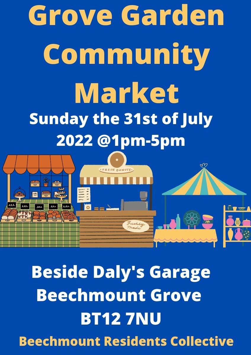 BeechmountBRC's tweet image. Community market Sunday 31st of July 👌

Anyone looking to do a stall give us a mail 📨