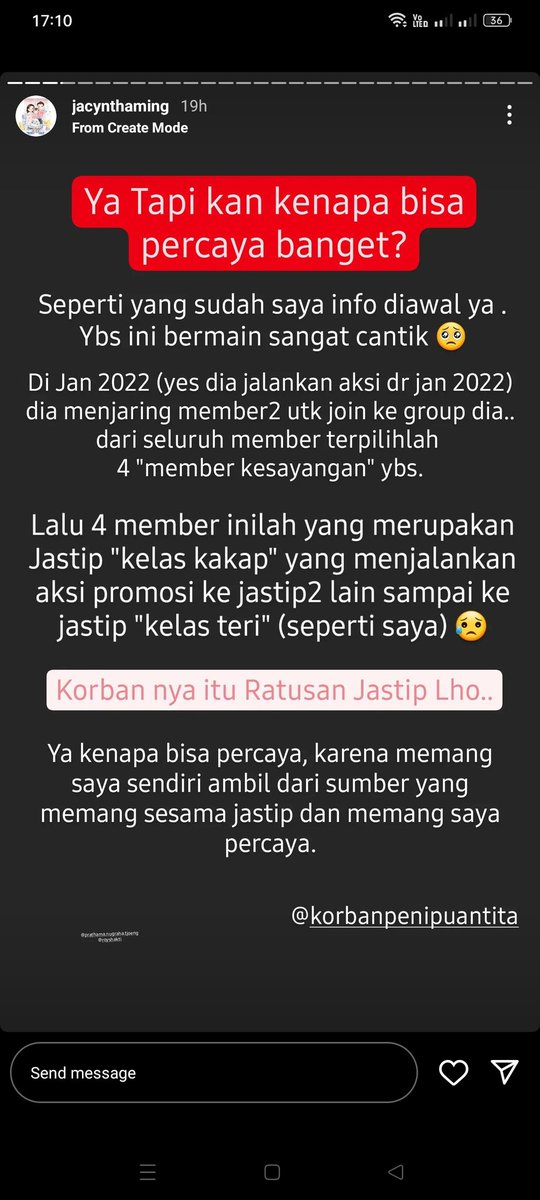 rahmizantiaa's tweet photo. BANTU RETWEET YA GAYS,
total kerugian >20M
#korbanpenipuantita
#JastiperIndonesiaBerduka https://t.co/ahw429UOv6