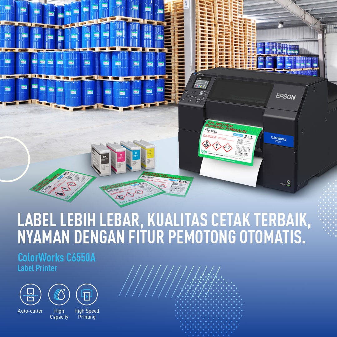 EpsonIndonesia's tweet photo. Epson ColorWorks C6550A merupakan salah satu printer label Epson yang dirancang untuk kebutuhan industri. Fitur auto-cutting-nya sangat membantu meningkatkan produktivitas.
https://t.co/fqI7fjebdR
#industriallabel #printerlabel #printerlabelepson https://t.co/gyQ3gBLdYC