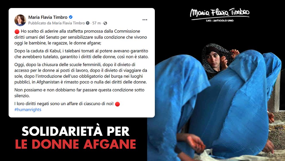 MariaFTimbro's tweet photo. Solidarietà per le donne afgane!
#humanrights https://t.co/wRnM2zysSb