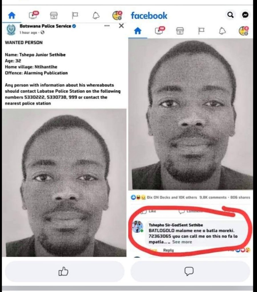 Keba_Sei's tweet photo. Please re tweet this, the plan is for it to reach @BBCnews @cnnbrk @EFFSouthAfrica
@Tshepo is a journalist in @Botswana
This morning @TshepoSethibe got arrested in @Lobatse.
 @humanrights1st #No_to_policebrutality #BringbackTlotso #FreeTshepoSethibe #FreeMoeladilotlhoko https://t.co/hKQSQCqWuL