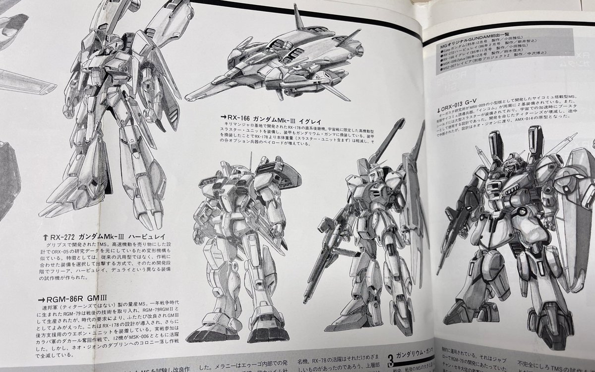 珍しいガンダムがたくさん載ってる本買いました