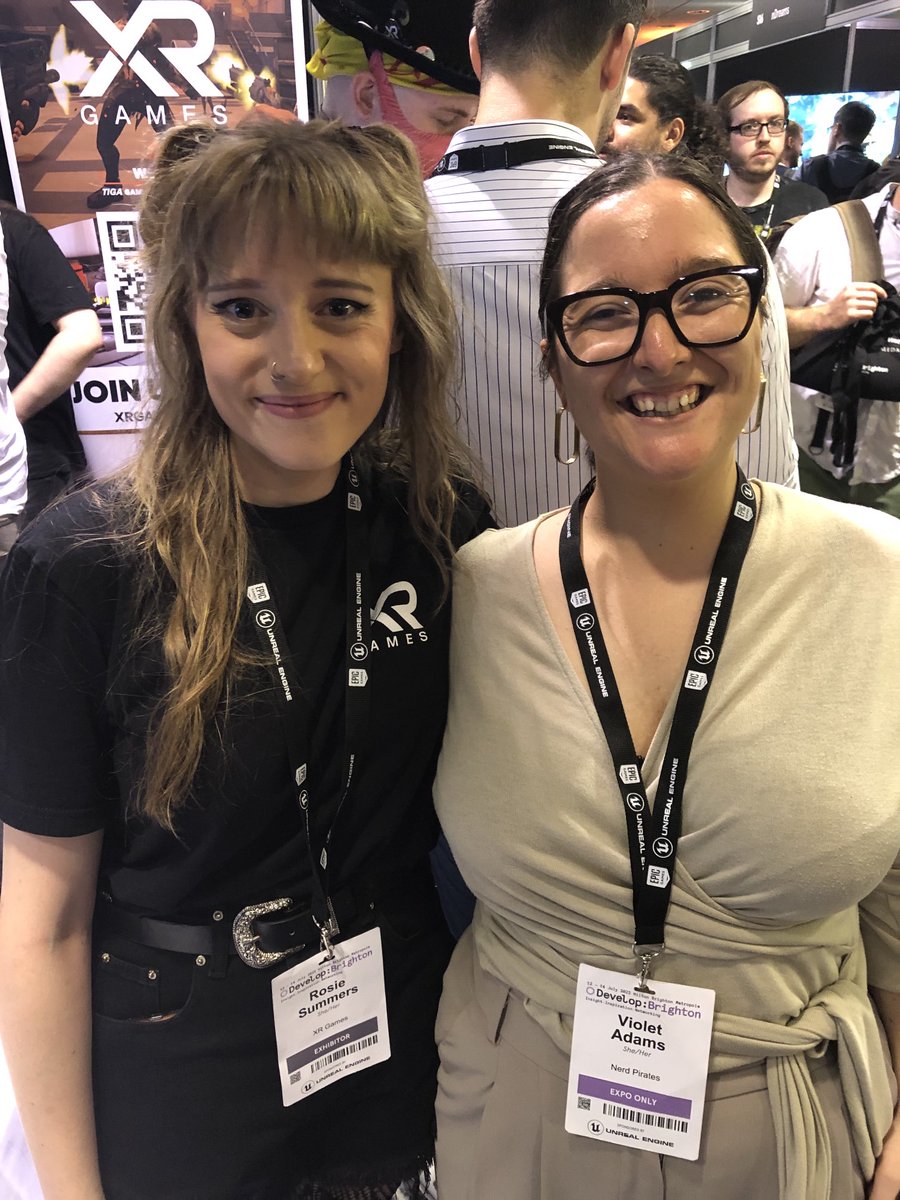 So pumped to finally meet ⁦<a href="/VR_Rosie/">Rosie Summers 🥽✨</a>⁩ in person &amp; hear all about ⁦<a href="/xrgamesvr/">XR Games</a>⁩ ✨

Those zombie animations are 👌