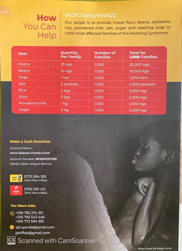Anita Komukama (@anitakomukama) on Twitter photo 🙏🏾How you can make an impactful contribution to this great cause🙏🏾
Quick URGENT need for the children/families is FOOD! <a href="/GleesonWalk/">#IGFCharityWalk22</a> identified and is targeting 2provide food & soap 2 1000 #NoddingSyndrome affected families
Kindly make a cash contribution 2numbers indicated👇🏾 🙏🏾How you can make an impactful contribution to this great cause🙏🏾
Quick URGENT need for the children/families is FOOD! <a href="/GleesonWalk/">#IGFCharityWalk22</a> identified and is targeting 2provide food & soap 2 1000 #NoddingSyndrome affected families
Kindly make a cash contribution 2numbers indicated👇🏾