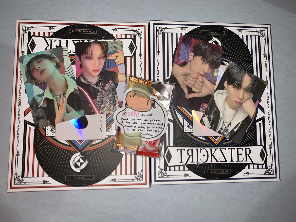 99dreab's tweet photo. ✨ #99dreabbought ✨
#owodam_proofs
@owodam_ 
Just got pt.1 since the other half would be the posters and the other incoming package. Huhu no joker card but the pulls tho ✨✨✨ And the timing with the shirt 🥲🥲🥲🥲 Thanks again aubs and good luck din sa studies mo 💕💕💕 https://t.co/LG8vLN6wsR