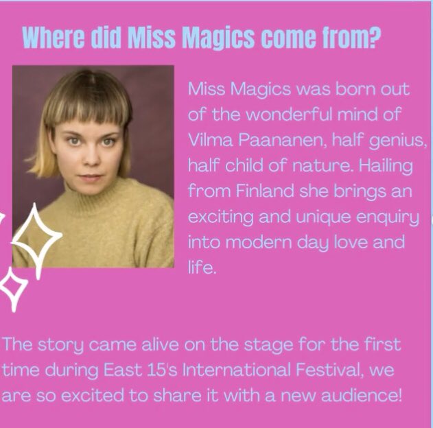 AnagramTalent's tweet image. Check out the below, tickets to see MISS MAGICS with #JosephWood @edfringe are on sale now! ⬇️⬇️⬇️

instagram.com/tv/Cf8s10NoGEe…