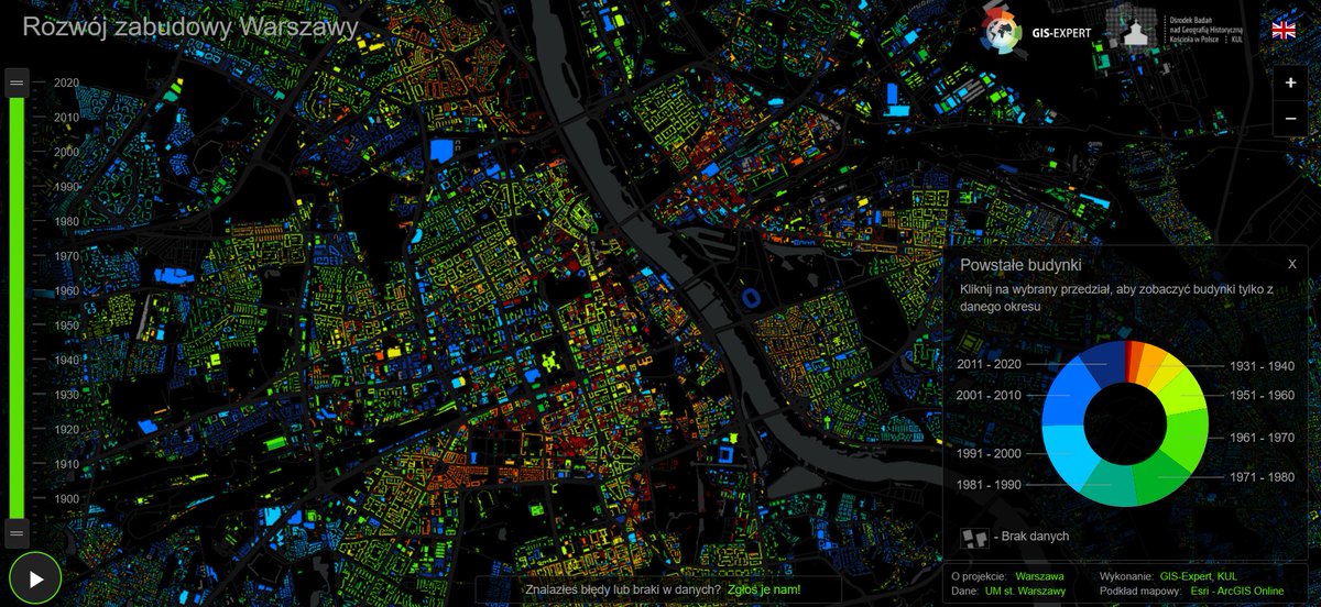 GISExpertPL's tweet image. Interaktywna mapa rozwoju zabudowy Warszawy 1950-2020 opracowania na podstawie danych @warszawa wspólnie z @geo_ecclesiae 
mapy.gis-expert.pl/zabudowa-warsz…

#warszawa #mapa #maps #warsaw #dataviz