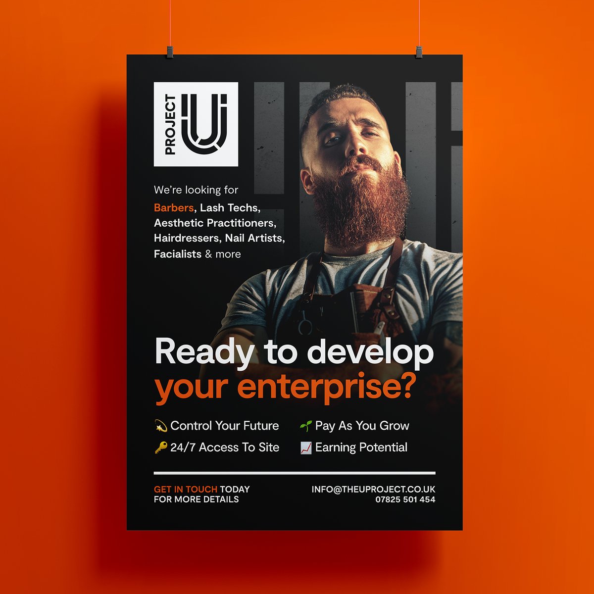 Ready to develop your enterprise?💈💼
⁣New branding, web design &amp; promotional material for Project U🌱

🍌 Full expansive case study coming soon!⁣
blayneypartnership.co.uk/work

#ProjectU #DevelopYourEnterprise #theuproject