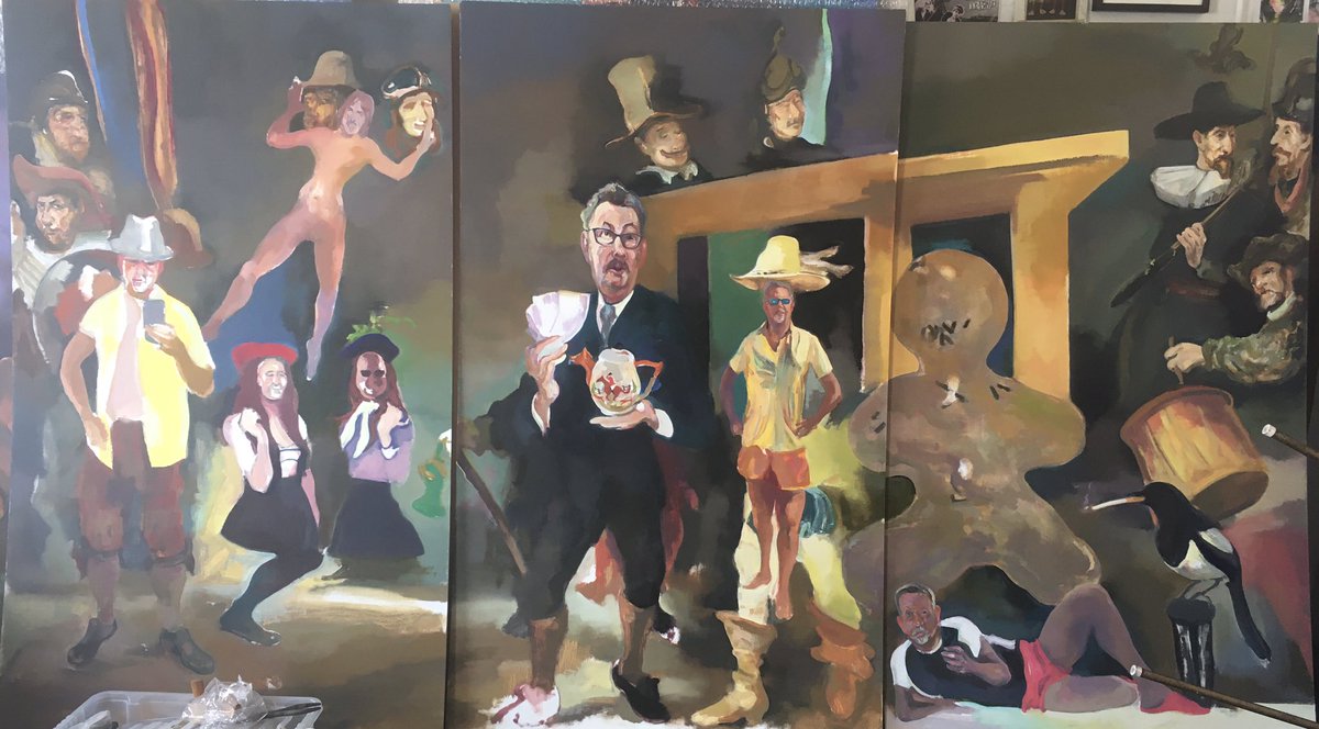 brandfordstudio's tweet photo. More than a decent halfway point. Should get this done by the end of August then I can lean it against the studio wall and get on with something else. https://t.co/wtglHxgcXo
