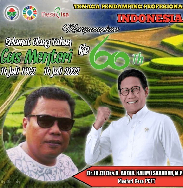 Didikpendamping's tweet photo. HBD Gus Mentri, Tetaplah sll jadi lokomotif Pembangunan Desa, utk desa membangun Indonesia..👌
#metultahgushalim 
@jokowi 
@halimiskandarnu 
@taufikmadjid71 
@kemendespdtt 
@malik_haramain 
@yusradaridesa 
@tppkemendes 
@TPPI_JAMBI https://t.co/XegT9iFdHH https://t.co/BnOKefXu6e