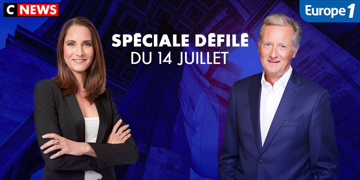 📌🔵[EMISSION SPECIALE] RDV demain dès 9h avec @Pierredevilno et @cleliemathias sur #Europe1, en co-diffusion avec #CNEWS ➡️Défilé du 14 juillet 👉europe1.fr