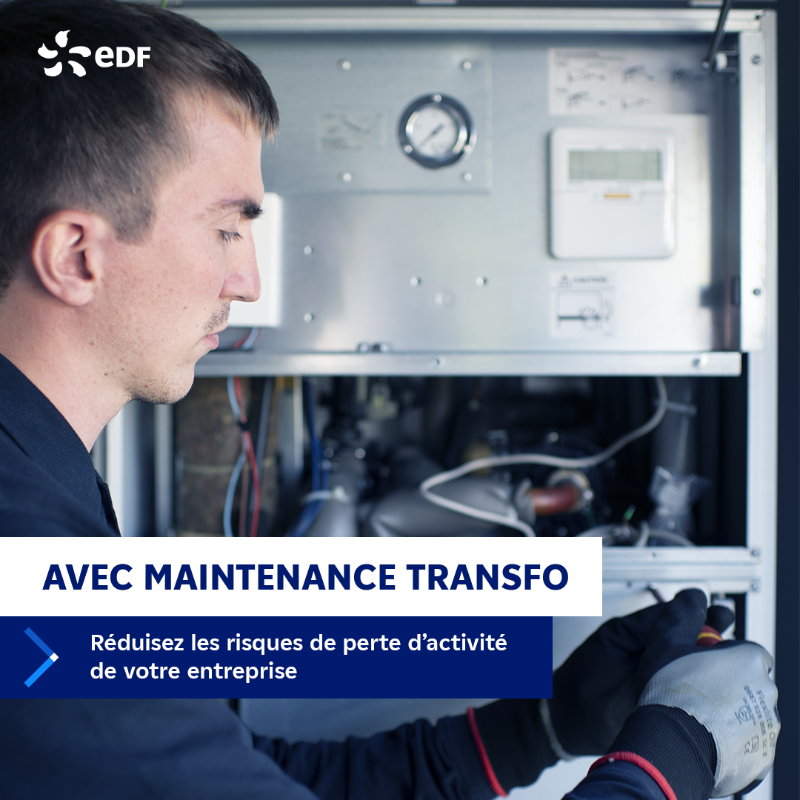 EDF_Entreprises's tweet photo. Rester serein en toute situation, c’est possible grâce à notre offre #MaintenanceTransfo.

La garantie d’une assistance téléphonique 7j/7 – 24h/24 et une intervention dans les 4 heures.

Réduisez dès maintenant les risques de perte d’activité.👇

#DLDJuil