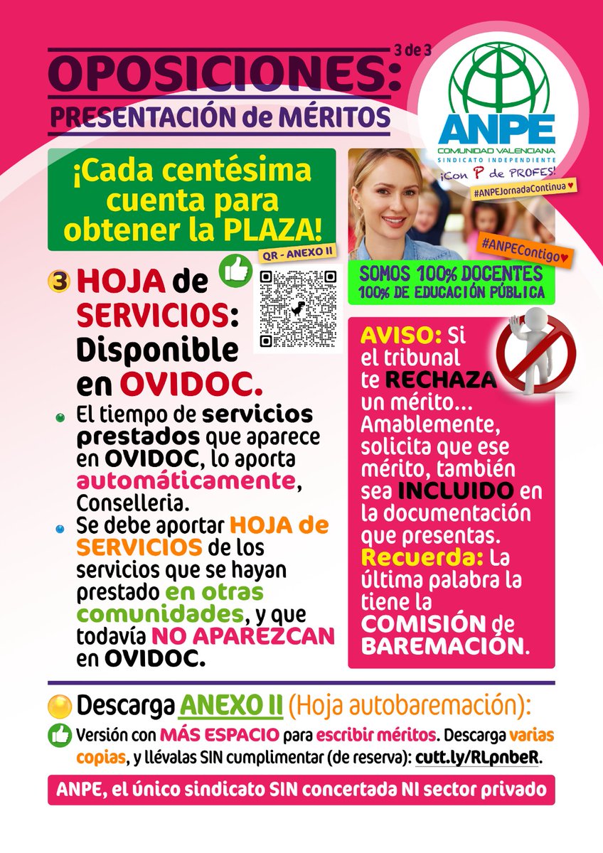 OPOSICIONES: PRESENTACIÓN DE MÉRITOS