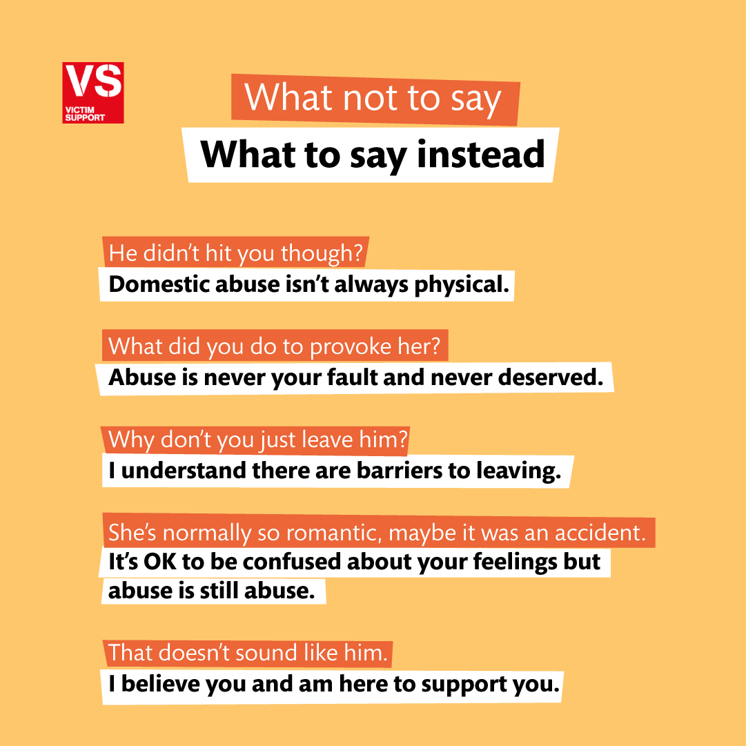 VictimSupport's tweet photo. (4/5)
The way we talk about #Abuse, its impact and how to stop it, can make it difficult for victims to ask for help.
My Support Space has tips helping you recognise the signs of abuse, and what to do if you’re supporting someone.
https://t.co/9F8QPdChXY
#LanguageOfAbuse https://t.co/i8oiIz4ye8