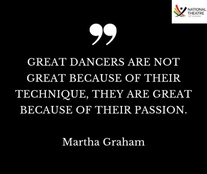 dance_gh's tweet photo. #GhanaDanceEnsemble
#NationalDanceCompany 
#NationalTheatreofghana
#Dance
#quoteoftheday 
#MarthaGraham https://t.co/TvYN4VYDEl