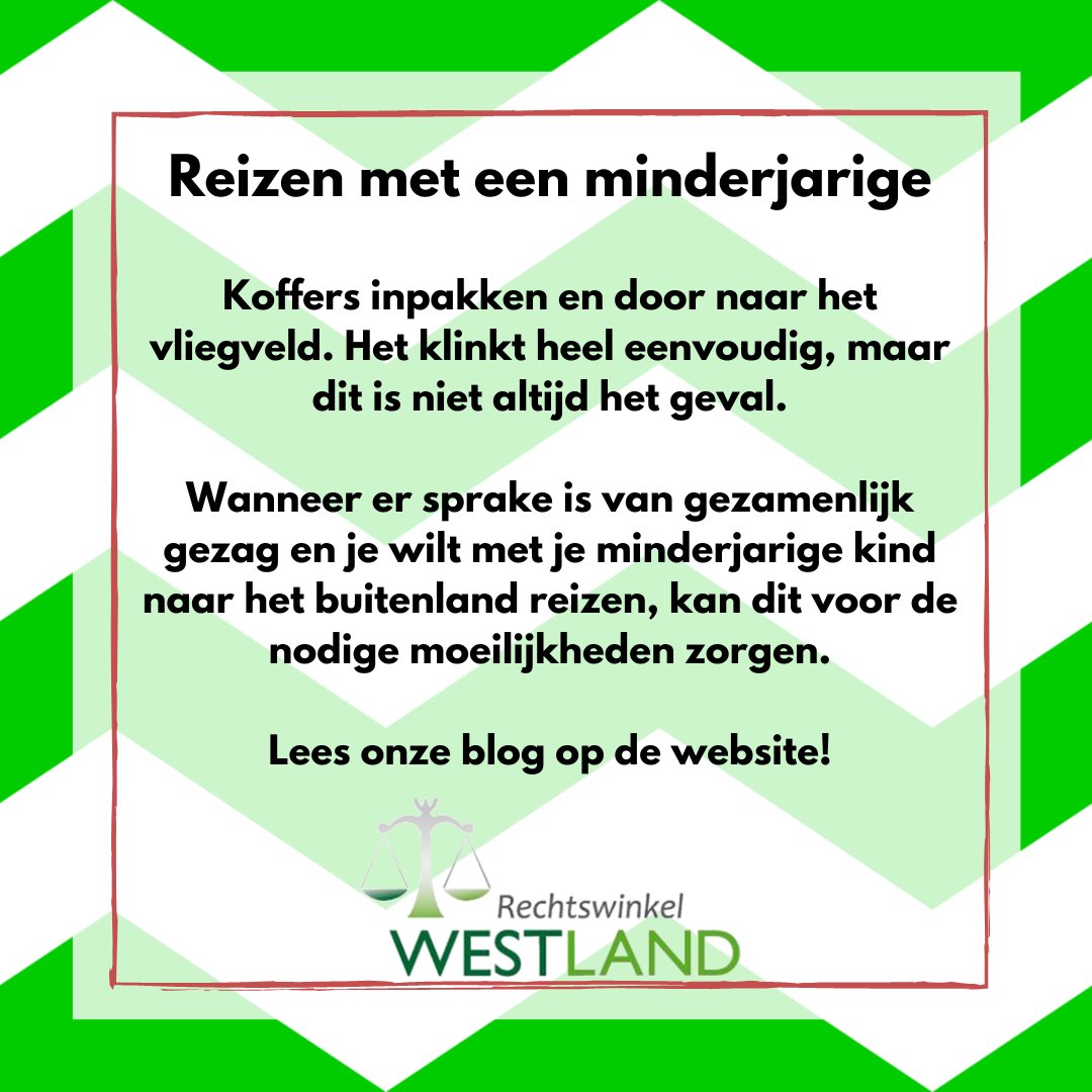 Wanneer er sprake is van gezamenlijk gezag en je wilt met je minderjarige kind(eren) naar het buitenland reizen, dan moet je daarvoor toestemming hebben van de andere ouder of belanghebbenden. Dit kan de nodige problemen opleveren. Lees de blog! wetswinkelwestland.nl/2022/07/13/rei…