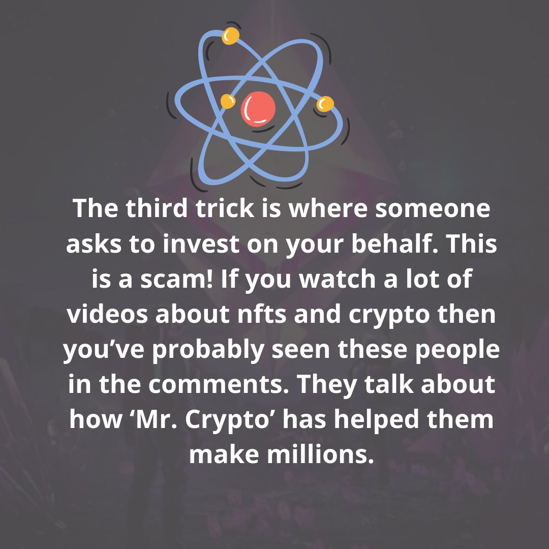 tec_hive's tweet photo. you NEED to know that, nft owners or their representatives will NEVER DM you telling you about a special offer that nobody knows about.

All announcements, offers, and releases about an nft or crypto coin are done officially through the main channel. Always remember that. https://t.co/4PBciyAIcc