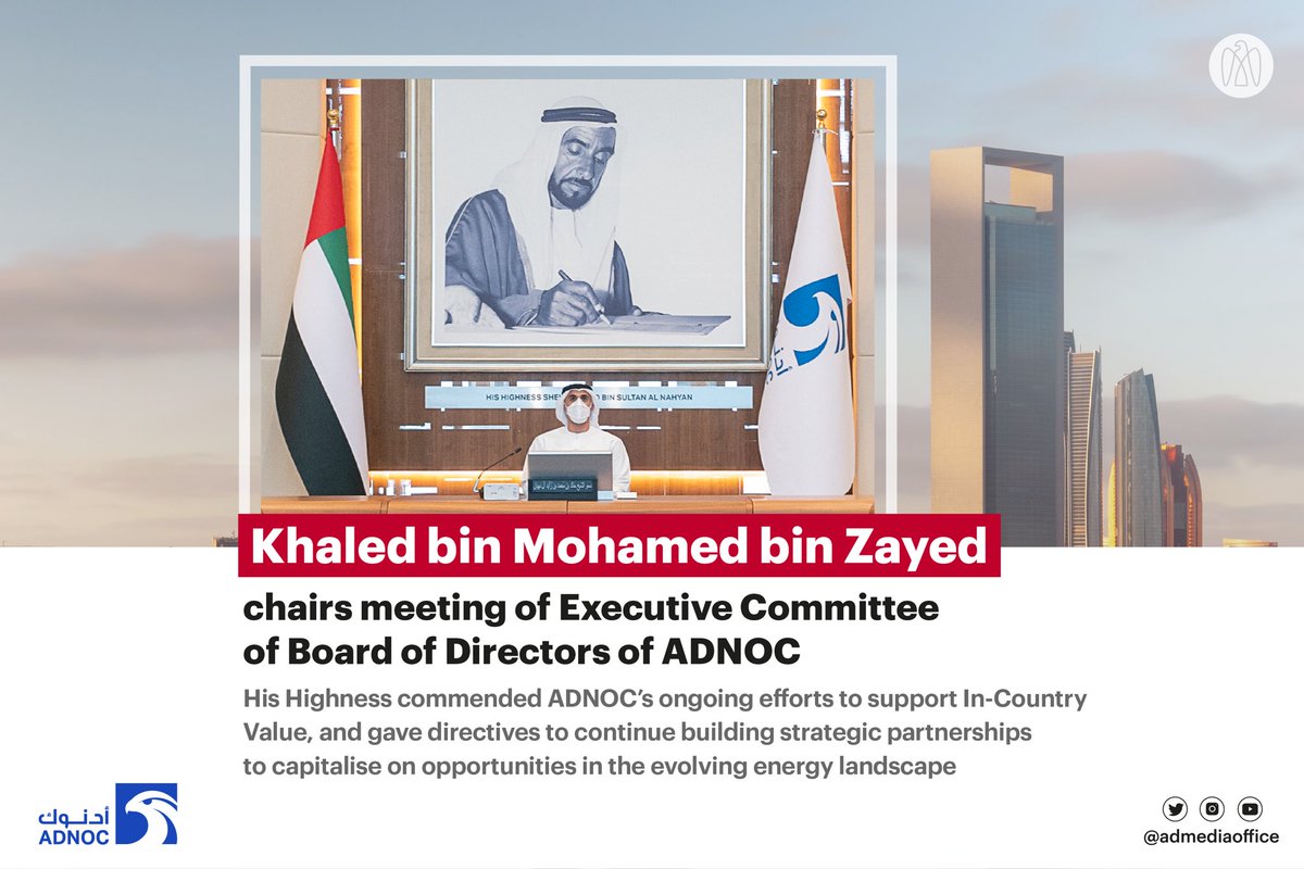 ADNOC Group on Twitter "RT admediaoffice Khaled bin Mohamed bin