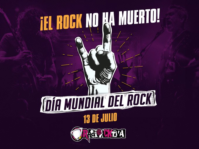 ¿Se imaginan un día sin escuchar rock? 😱¡Hoy celebramos nuestro día! 🤘

¿Cuál fue esa canción que lo enamoró del rock? 🤘¿Con qué agrupación descubrió el mejor género musical? 🤘

¡FELIZ DÍA MUNDIAL DEL ROCK! 🤘

🔊 radioacktiva.com