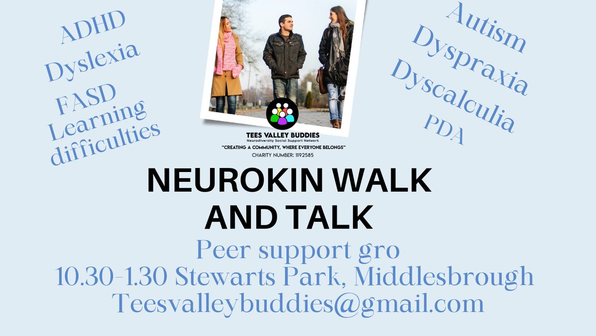 Tomorrow, we have our Walk &amp; Talk group from 10.30am-1.30pm at Stewart's Park. We will be having a bring your own food picnic as we as a walk round the park

If you are interested, feel free to message the page for more details

#Autistic #charity #community #Walkntalk #ADHD