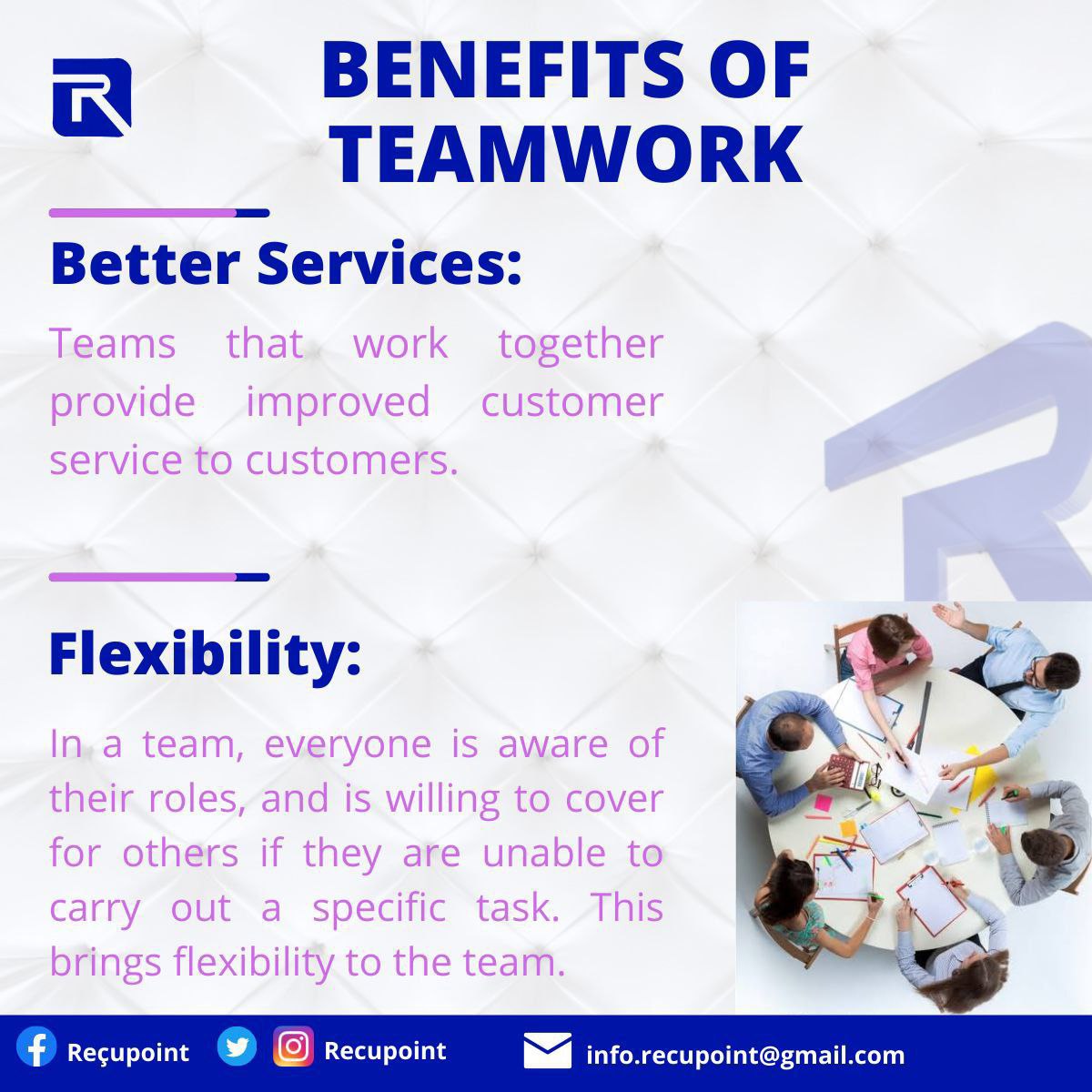 Generally, teamwork when done right drives business growth, development, and achievements by tapping into each team member's strength.

Here are some keys to team success and some benefits of teamwork.

@NgSidehustle #digitalskill #startups #techcreatives
