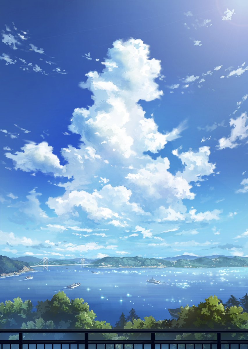 kurage07022's tweet image. 以前行った鳴門海峡の風景を描きました！壮大な雲が好きです！

#オリジナル　#イラスト　#背景　#イラスト好きさんとつながりたい   #ド直球に言いますがフォローしてください 
#フォロワー10万人以下の絵師が力作を投稿してたくさんのフォローを貰うタグ 
#いいねした人全員フォローする