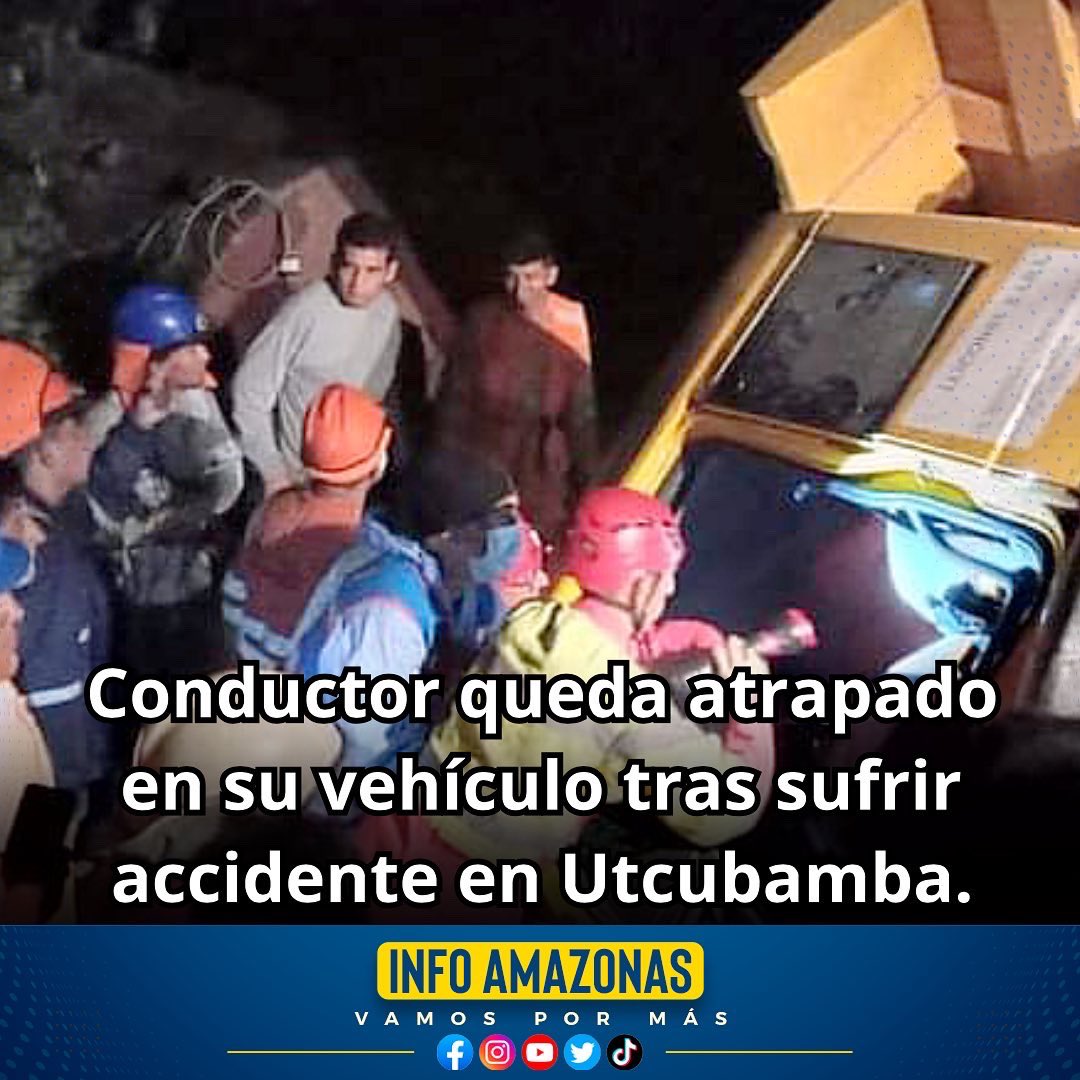 infoamazonas1's tweet photo. #InfoAmazonas 
Conductor quedó atrapado en su vehículo al sufrir un accidente de tránsito en la carretera que conduce al sector denominado La Laguna en la ciudad de #BaguaGrande en la provincia de #Utcubamba.

Mayor información 👉 https://t.co/SXhFEq6vTk

#VamosPorMás https://t.co/UoTiEGJozh