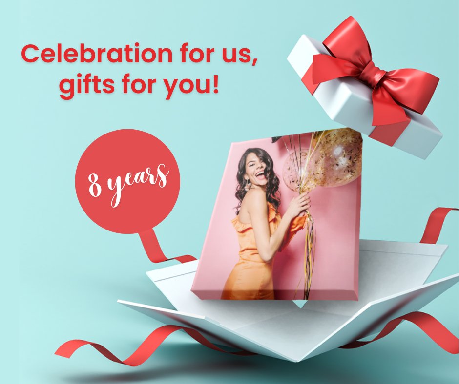 CanvasWAY's tweet photo. Congratulations on 8 wonderful years together with CanvasWAY! 🥳
This week, celebrate by ordering a personalized photo canvas with a nice discount - https://t.co/P7pNbfuvY0 and receive your order with a surprise gift! 🎁✨ https://t.co/cDjf2WLvMD