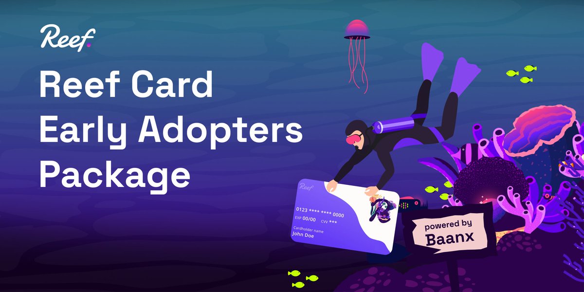 Reef_Chain's tweet image. Today we’re delighted to announce the #ReefCard early adopters program has been launched! 🎉💳🐠

#ReefChain #buidlthereef @BaanxGroup #cryptonews #PoweredByBaanx