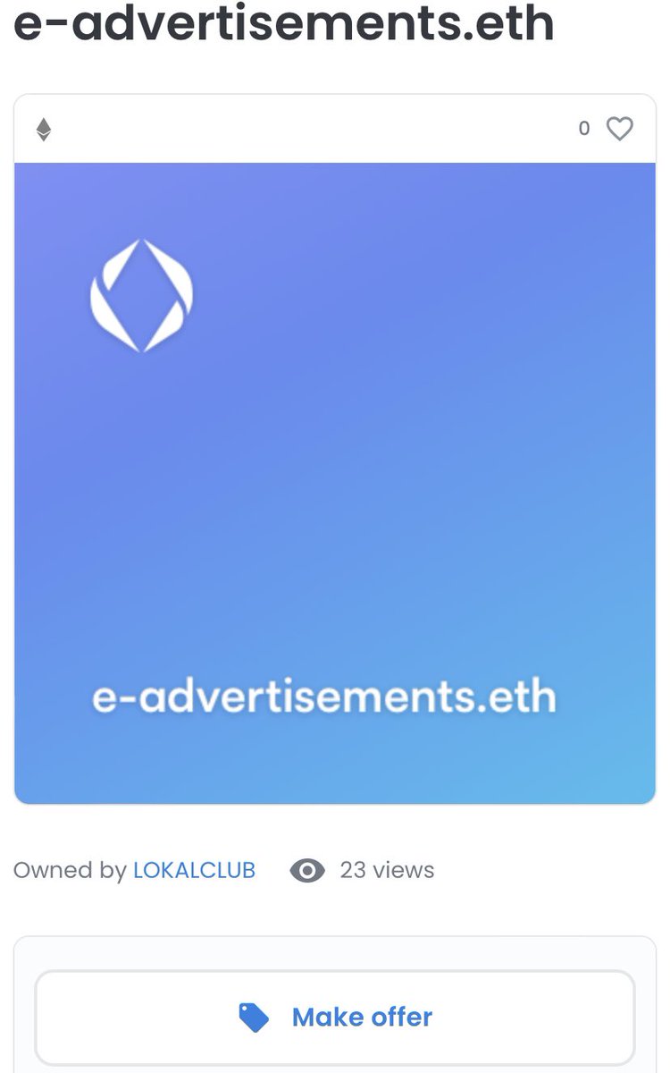 WeThedevelop's tweet photo. Up for auction make your offer now  Be a part of WEB 3.0 using https://t.co/ClZ7PnQ47R https://t.co/HufAcG2HaK