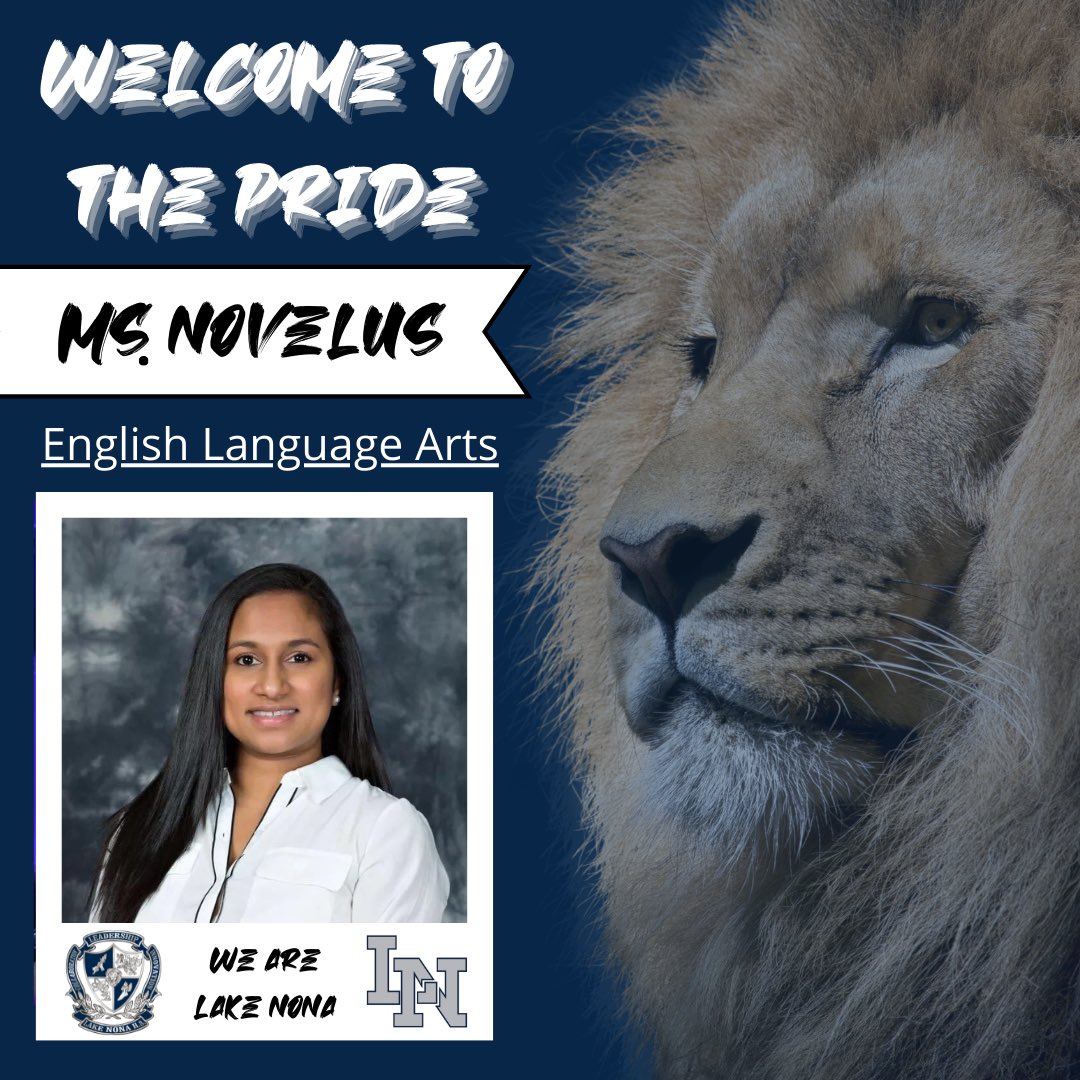 We are very excited to welcome Ms. Novelus to our English Language Arts team here at Lake Nona! Ms. Novelus is joining us from Osceola County and is looking forward to contributing to our school’s future successes while meeting her new students and colleagues.