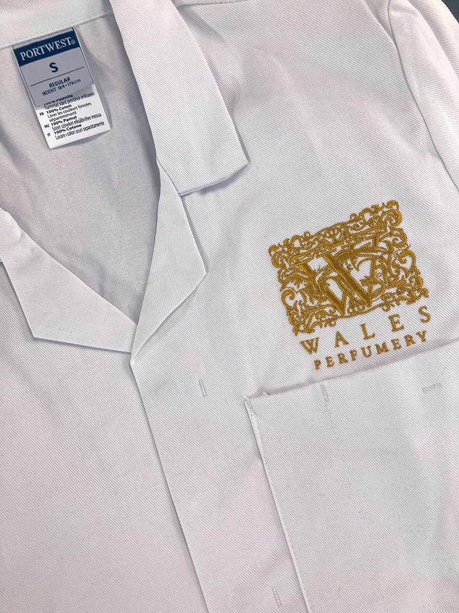 Team at MyWorkwear (@myworkwearco) on Twitter photo How nice is this ornate #embroidery for <a href="/WalesPerfumery/">Wales Perfumery</a> ?! 😍 #workwear #uniform #embroidered #logo How nice is this ornate #embroidery for <a href="/WalesPerfumery/">Wales Perfumery</a> ?! 😍 #workwear #uniform #embroidered #logo