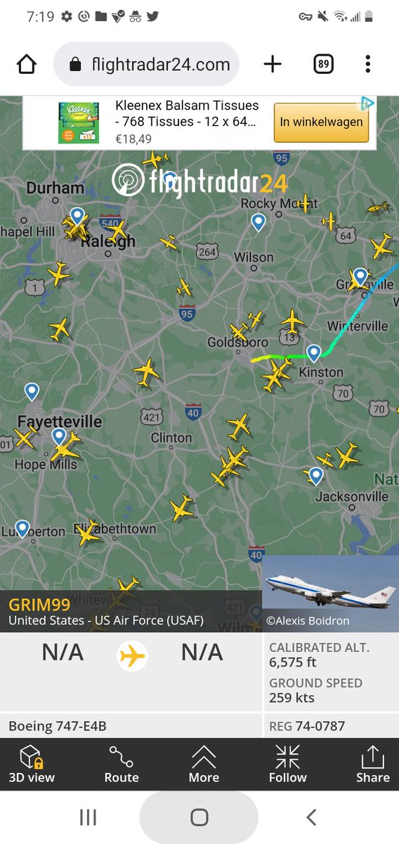 Aug945's tweet image. #GRIM99's departure was from #SeymourJohnsonAFB, not #KADW. Could @SecretService use a better decoy? 😁