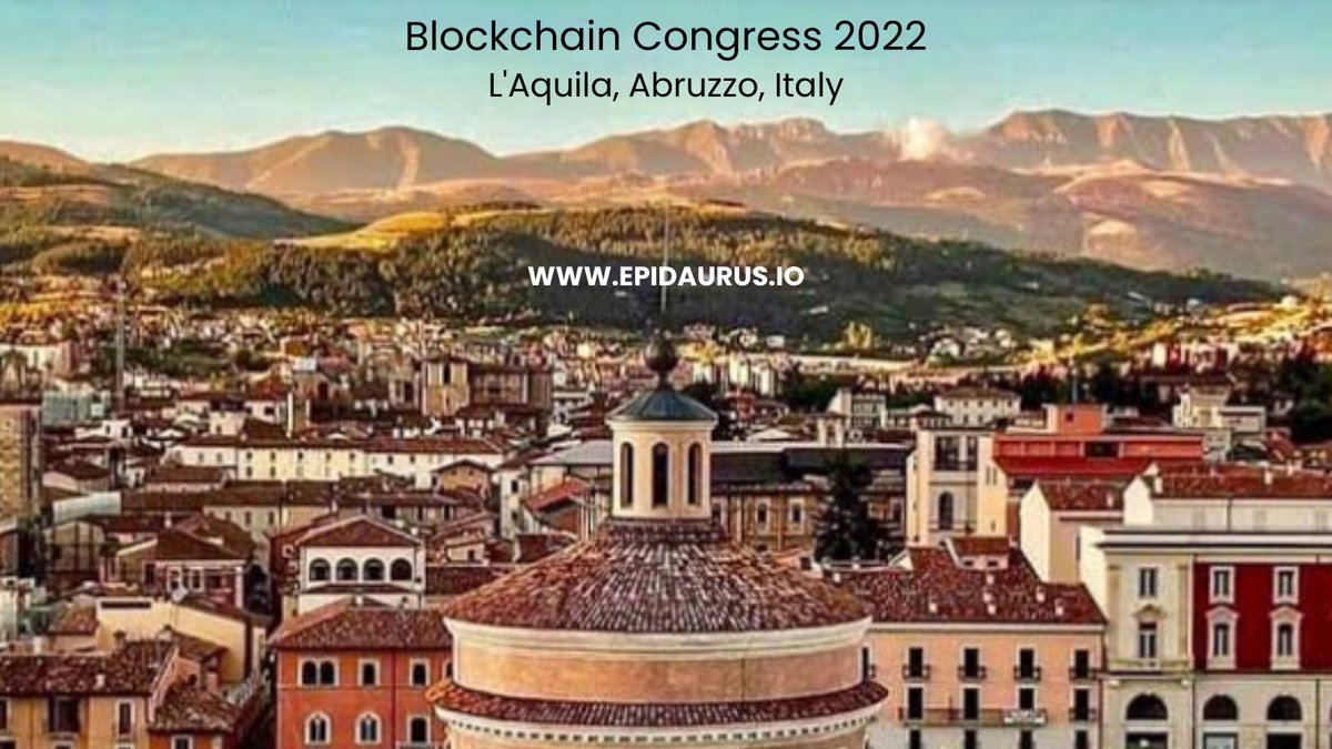 Epidaurus_io's tweet photo. Day one of 4th #annual #Blockchain #Congress ’22 in the #regional #capital of Abruzzo #Italy, the #greenest region of #Europe
https://t.co/4oAnEuxWxr.
Speak with our #CEO Michael Jones and #signup to our #website to receive an #airdrop of #EPIDs! https://t.co/J0yHgwOtA3