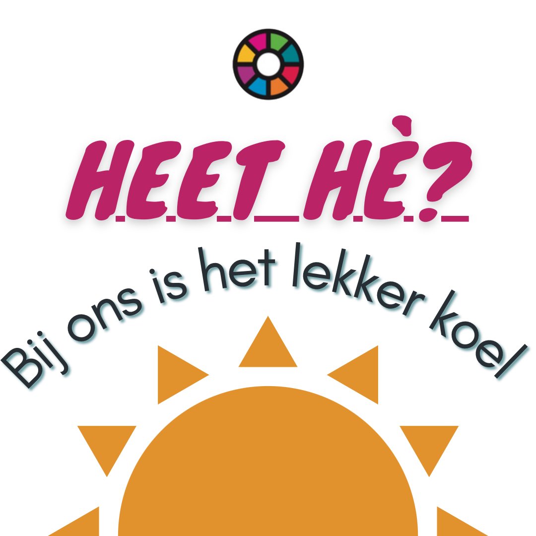 Buiten is het 30 graden, binnen is het lekker koel. #hitte #zomer