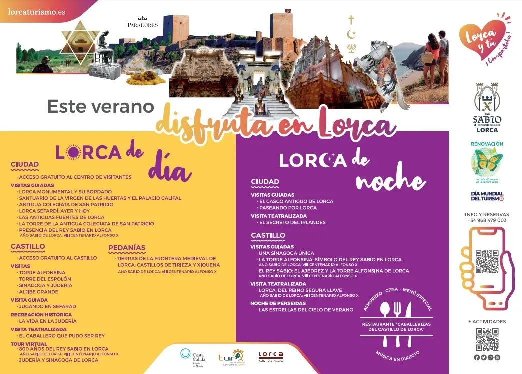 🌞 ¡Este verano #DisfrutaEnLorca! Visita #Lorca y déjate guiar por nuestras visitas teatralizadas o descubre a tú ritmo nuestros monumentos y museos.

ℹ️ lorcaturismo.es

#LorcayTú #ComparteLorca